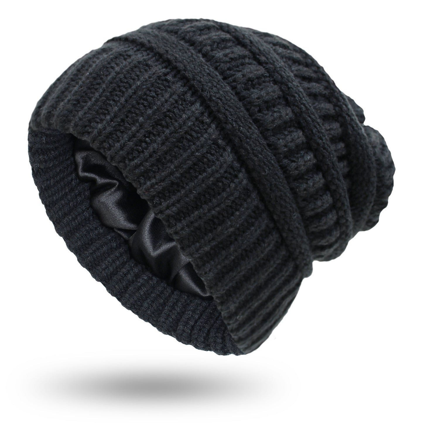 Wool Knit Satin Hat