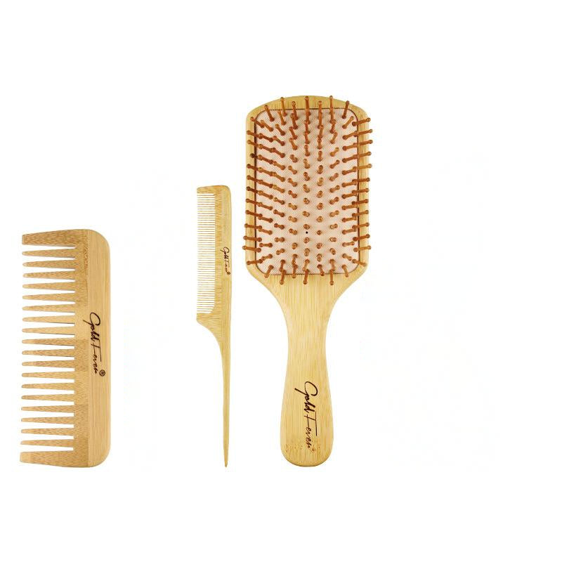 Wood Brush & Wood Comb